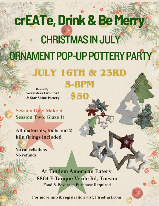 July Ornament Pop-Up Pottery Party